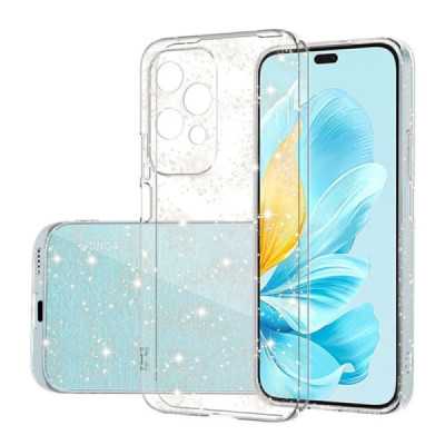 Husa pentru Honor 200 Lite, Techsuit SparkleSkin Series, Clear - 1