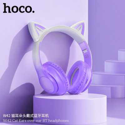 Casti pentru Copii, Ajustabile, Hoco Cat Ear (W42), Purple Grape - 3