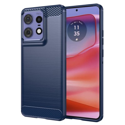 Husa Motorola Edge 50 Pro Techsuit Carbon Silicone, albastru - 1 Husa Motorola Edge 50 Pro Techsuit Carbon Silicone, albastru - 1