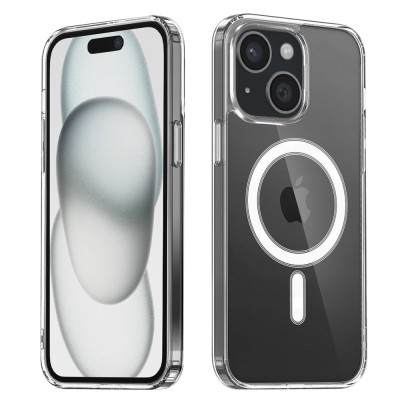 Husa iPhone 15 Plus Techsuit MagSafe, transparenta - 1
