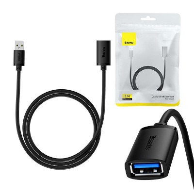 Cablu extensie USB, 1m Baseus AirJoy Series, negru - 8 Cablu extensie USB, 1m Baseus AirJoy Series, negru - 8