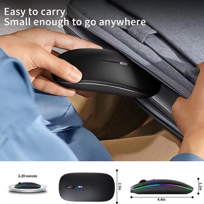 Mouse gaming RGB wireless silentios + cablu incarcare Techsuit M1 - 5 Mouse gaming RGB wireless silentios + cablu incarcare Techsuit M1 - 5
