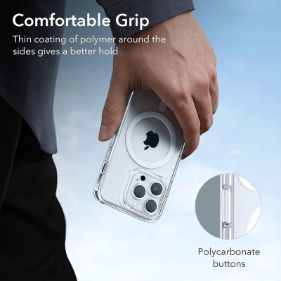 Carcasa ESR Krystec Halolock MagSafe compatibila cu iPhone 14 Pro Max Clear - 6