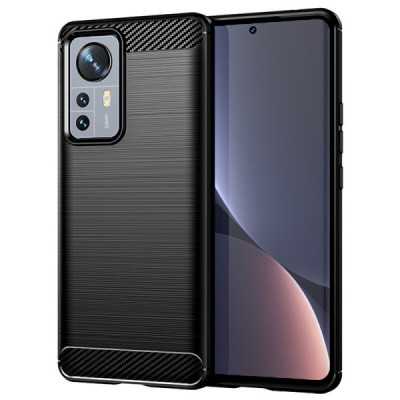 Husa pentru Xiaomi 12 Pro - Techsuit Carbon Silicone - Black - 1