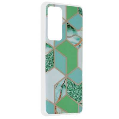 Husa pentru Xiaomi 12 / 12X - Techsuit Marble Series - Green Hex - 2