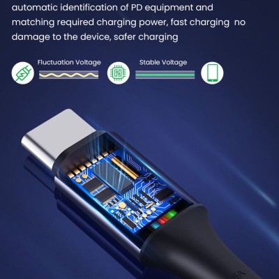 Cablu de date USB-C Super Fast Charging PD100W Techsuit PCB018, 1m - 5 Cablu de date USB-C Super Fast Charging PD100W Techsuit PCB018, 1m - 5