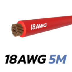 Cablu electric rosu 5m (18 AWG)