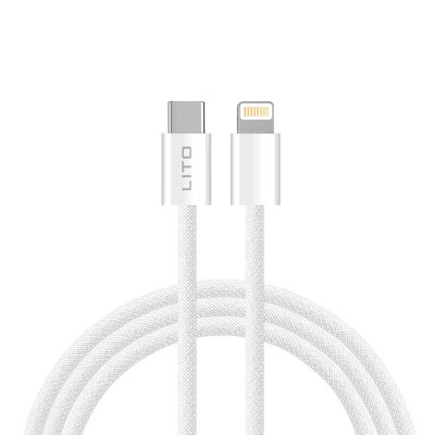Cablu de date Fast Charging Type-C la Lightning Lito, 2m, 60W, LD04 - 1