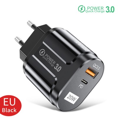 Incarcator priza USB-C PD20W, QC3.0 Techsuit, negru, CHPD038 - 5 Incarcator priza USB-C PD20W, QC3.0 Techsuit, negru, CHPD038 - 5