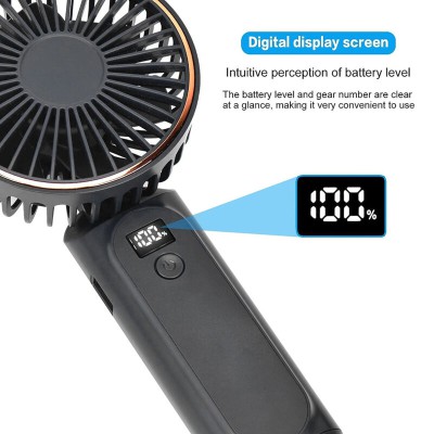 Ventilator de mana portabil premium Type-C Techsuit M12, negru - 7 Ventilator de mana portabil premium Type-C Techsuit M12, negru - 7