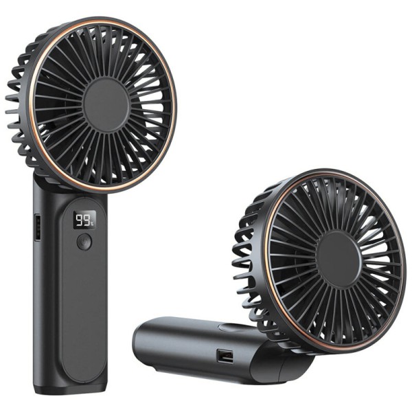 Ventilator de mana portabil premium Type-C Techsuit M12, negru