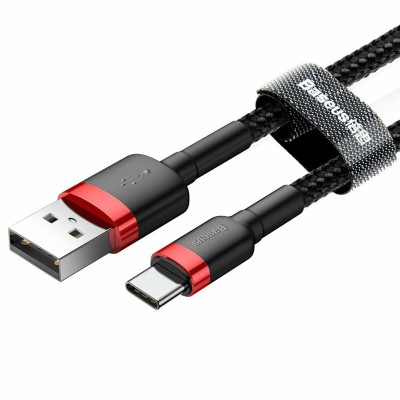 Cablu de date Type-C Baseus, 1m, negru/rosu, CATKLF-B91 - 5