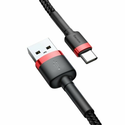 Cablu de date Type-C Baseus, 1m, negru/rosu, CATKLF-B91 - 6