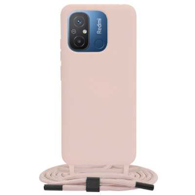 Husa pentru Xiaomi Redmi 12C - Techsuit Crossbody Lanyard - Pink - 1