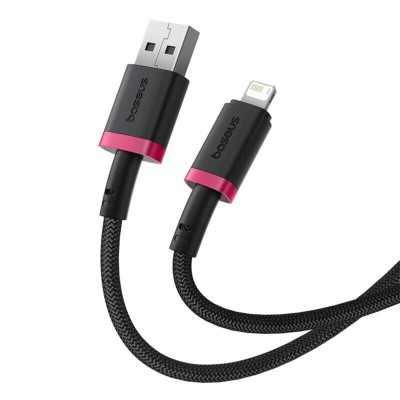 Cablu incarcare iPhone 2.4A Baseus Dura, 1m, rosu, P10377801U01-01 - 3 Cablu incarcare iPhone 2.4A Baseus Dura, 1m, rosu, P10377801U01-01 - 3