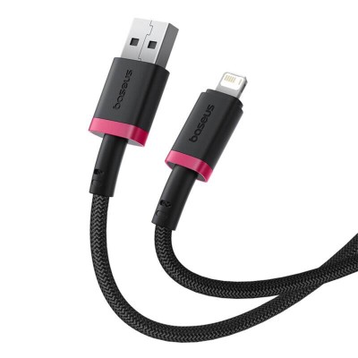 Cablu incarcare iPhone 2.4A Baseus Dura, 1m, rosu, P10377801U01-01 - 3