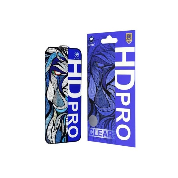 Folie sticla iPhone 13 / iPhone 13 Pro / iPhone 14, Lito HD Pro Clear, negru