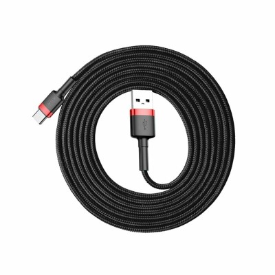 Cablu Type-C Baseus 1m, negru/rosu, incarcare rapida si stil robust CATKLF-B91 - 4