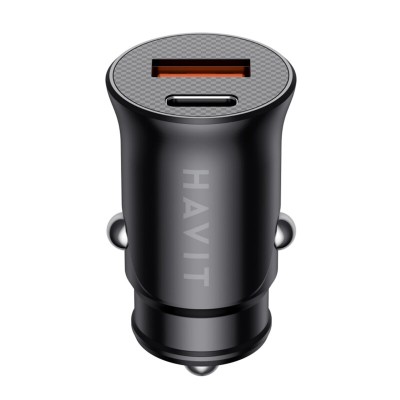 Incarcator auto bricheta PD20W Havit CC2022, negru - 1 Incarcator auto bricheta PD20W Havit CC2022, negru - 1