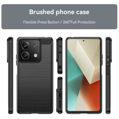 Husa pentru Xiaomi Redmi Note 13 5G - Techsuit Carbon Silicone - Black - 2