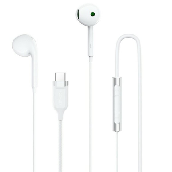 Casti half-in-ear Type-C cu microfon HD Acefast L7, 1.2m, alb