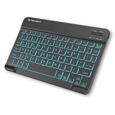 Mini tastatura wireless cu lumini RGB Techsuit WK1, negru - 7 Mini tastatura wireless cu lumini RGB Techsuit WK1, negru - 7