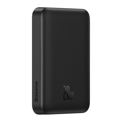 Baterie Externa USB-C, MagSafe, 10000mAh, 20W + Cablu Type-C, 60W, 30cm - Baseus Magnetic Mini (PPCX070001) - Black - 4