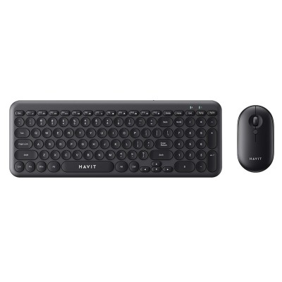 Kit tastatura si mouse wireless 2.4GHz Havit KB254GCM, negru - 2