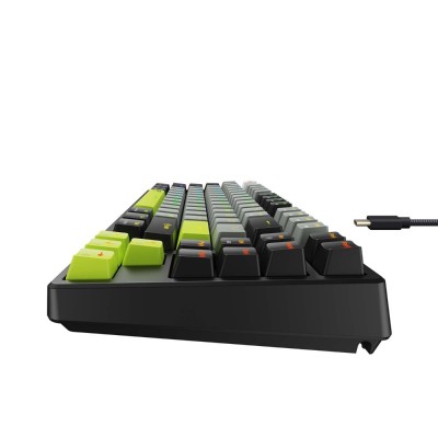 Tastatura cu Lumini RGB, 85 Taste, Rapid Trigger, 1.8m, 5V, 8kHz, pentru Gaming - Havit (KB904L) - Black / Green - 2