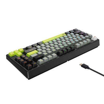 Tastatura cu Lumini RGB, 85 Taste, Rapid Trigger, 1.8m, 5V, 8kHz, pentru Gaming - Havit (KB904L) - Black / Green - 3