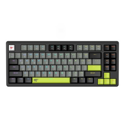 Tastatura cu Lumini RGB, 85 Taste, Rapid Trigger, 1.8m, 5V, 8kHz, pentru Gaming - Havit (KB904L) - Black / Green - 4