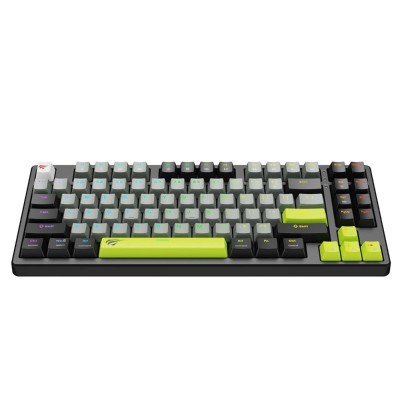 Tastatura cu Lumini RGB, 85 Taste, Rapid Trigger, 1.8m, 5V, 8kHz, pentru Gaming - Havit (KB904L) - Black / Green - 6
