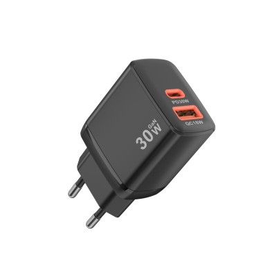 Incarcator priza Type-C, USB, 30W Techsuit CH1, negru - 2
