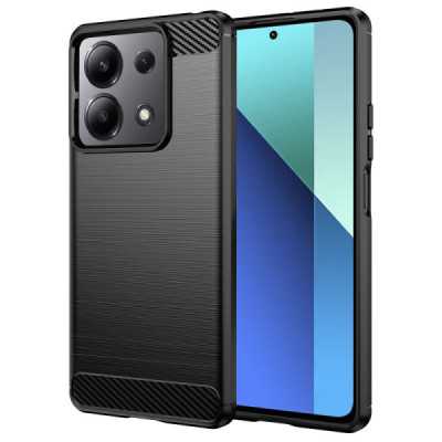 Husa pentru Xiaomi Redmi Note 13 4G - Techsuit Carbon Silicone - Black - 1