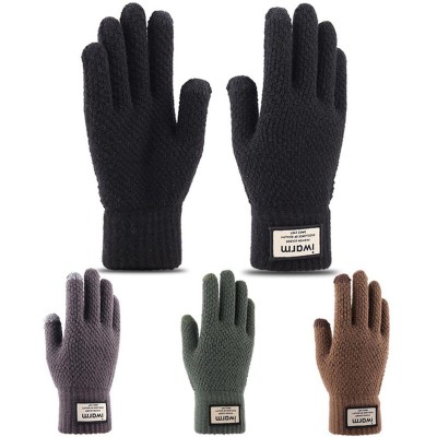 Manusi touchscreen barbati iWarm, lana, verde, ST0007 - 6