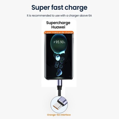 Cablu de date Super Fast Charging 100W Type-C Techsuit PCB018, 1m - 2 Cablu de date Super Fast Charging 100W Type-C Techsuit PCB018, 1m - 2