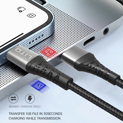 Cablu date USB la Type-C Quick Charge, 2.4A, 1m Lito LD08T - 6