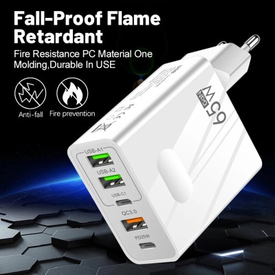 Incarcator priza GaN Fast Charge 65W Techsuit, negru, CHC1 - 3