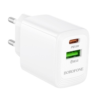 Incarcator priza dual port GaN PD20W, Borofone Fuente, BN27 - 6