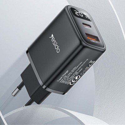 Incarcator retea USB, tip C cu display Yesido, 20W, YC68 - 2
