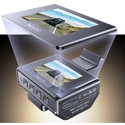 Camera auto 4K cu ecran 2" IPS, G-Sensor, stocare 256GB, Yesido KM15 - 6