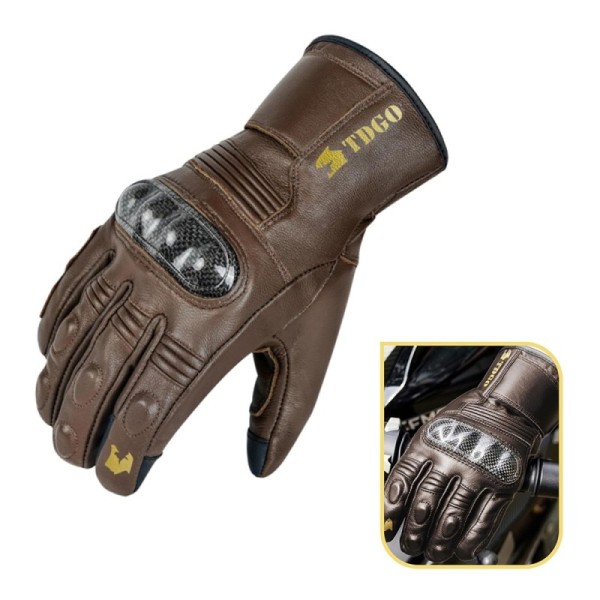Manusi de Barbati, L, pentru Moto, Techsuit (OG106), maro