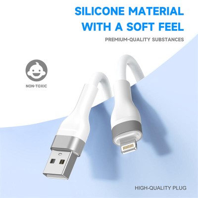 Cablu de date USB la Lightning Lito, 1.2m, 2.4A, LD02L - 5