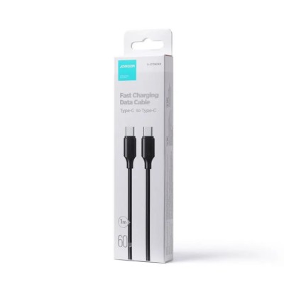 Cablu Date si Incarcare Joyroom S-CC060A9, USB-C - USB-C, 60W, 1m (Negru) - 2 Cablu Date si Incarcare Joyroom S-CC060A9, USB-C - USB-C, 60W, 1m (Negru) - 2