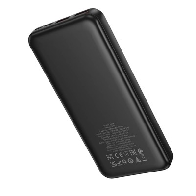 Power Bank, 2x USB, USB-C, Micro-USB, 10000mAh - Borofone Clever Series (BJ78) - Black - 2