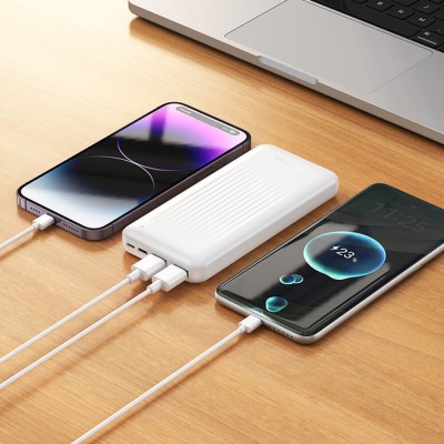 Power Bank, 2x USB, USB-C, Micro-USB, 10000mAh - Borofone Clever Series (BJ78) - Black - 4