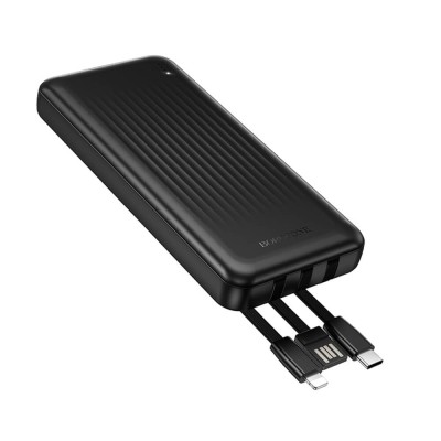 Power Bank, 10000mAh, 3x Cablu, 2A - Borofone (BJ79) - Black - 1