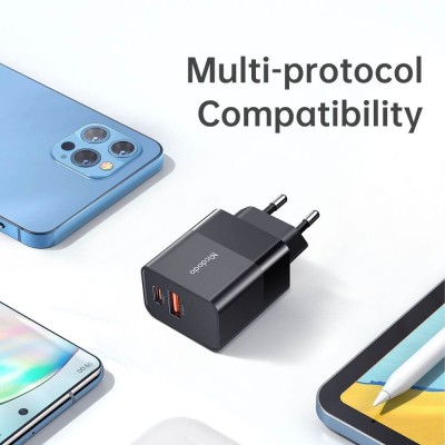 Incarcator pentru Priza, USB-A, USB-C, Fast Charger, 20W - Mcdodo Hydrogen Series (CH-1951) - Black - 5