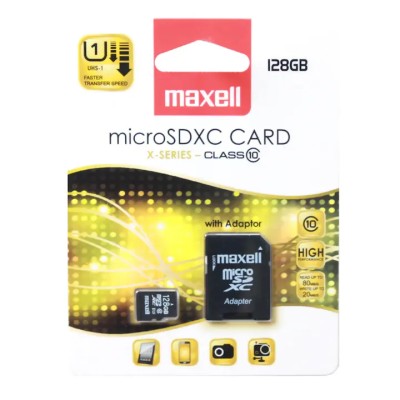 MEMORIE MICRO SDXC 128GB CLS10 UHS-1 CU ADAPTOR MAXELL - 1
