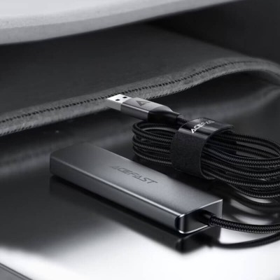 Hub USB, 5Gbps, 4 x USB3.0, 5V/3A, Plug & Play Acefast J17, gri - 4